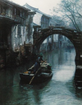 水の町オールズ山水中国の風景 Oil Paintings